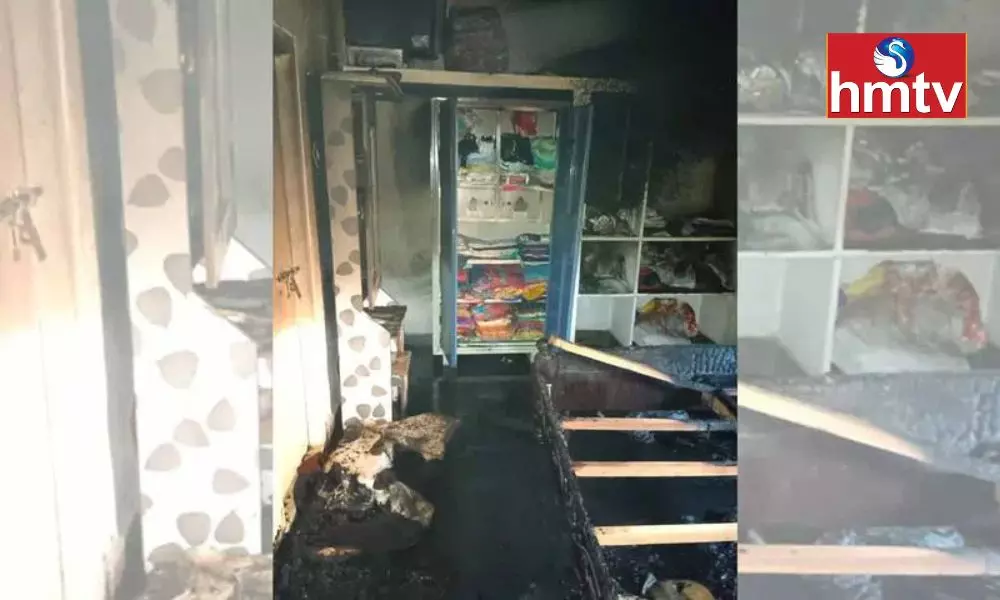 Miscreants set fire to jail official’s house in Sathupalli