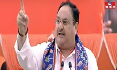 JP Nadda Slams CM KCR in Hanamkonda JP Nadda Slams CM KCR in Hanamkonda