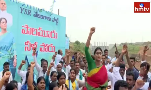 YS Sharmila Maha Dharna at Palamuru Ranga Reddy Project YS Sharmila Maha Dharna at Palamuru Ranga Reddy Project