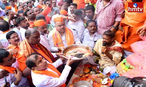 Tarun Chugh and Bandi Sanjay Visited Ganapati in Khairatabad