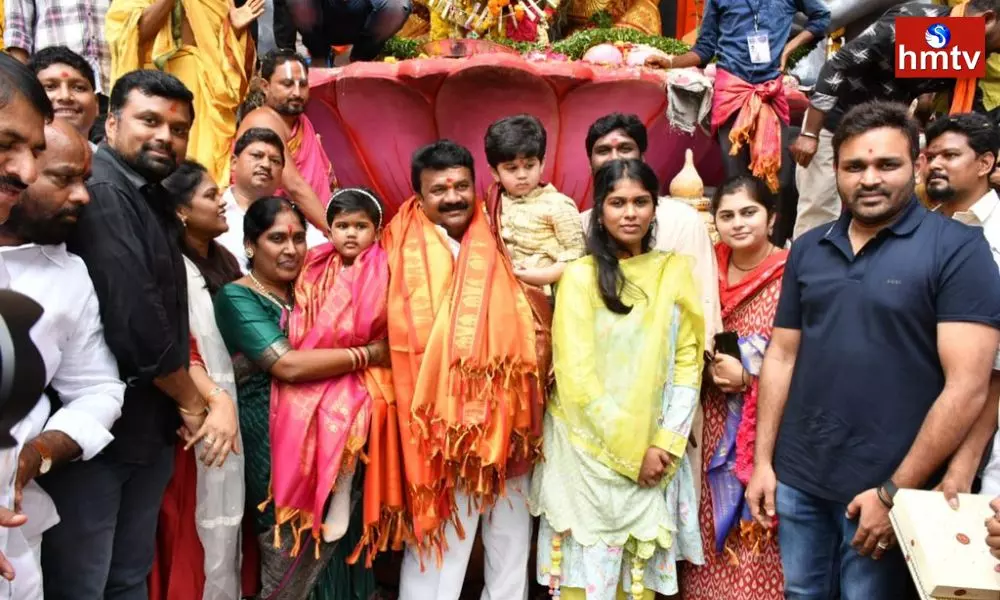 Talasani Srinivas Yadav Family Members Visited Khairatabad Ganesh