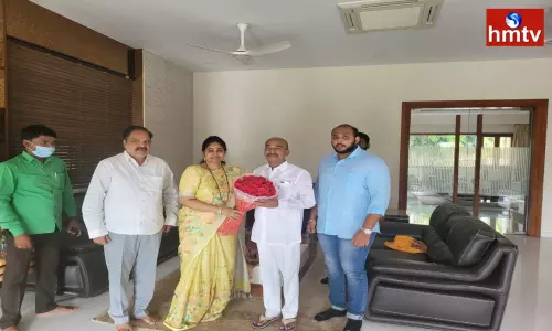 Actress Divya Vani Meets MLA Etela Rajender