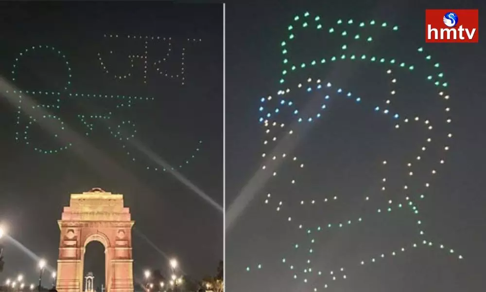 Drone Show of Netaji at India Gate