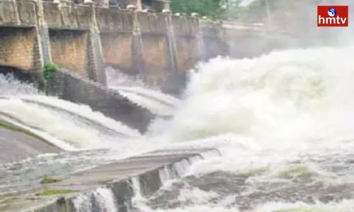 Heavy inflow of Flood Water into Nizam Sagar Project