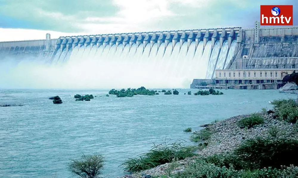 Huge Flood Water Flow Continues To Nagarjuna Sagar Project