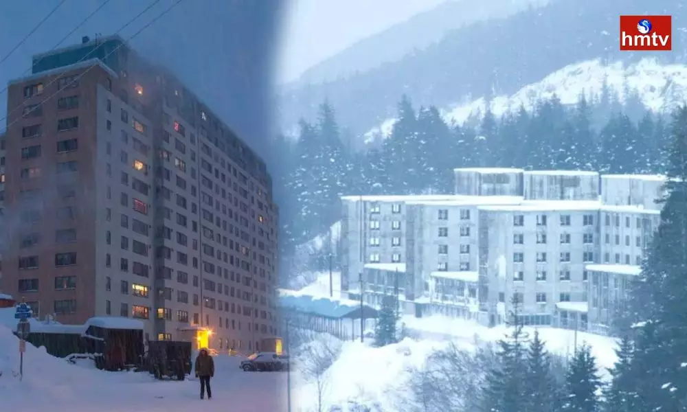 Everyone Lives In A Single Building in Whittier Town In Alaska