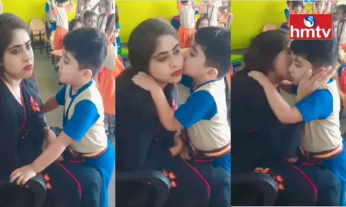 Student Kisses Teacher Viral video | Telugu News