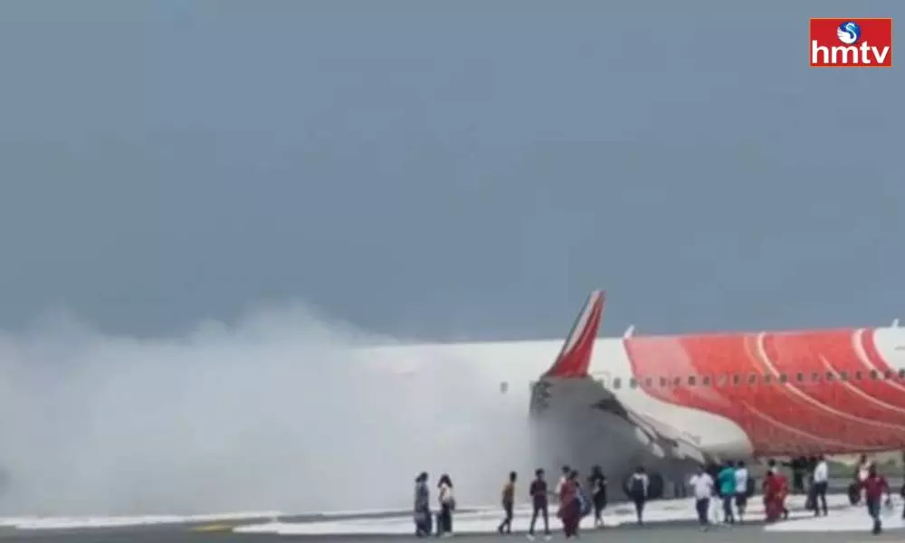 Air India Express Flight Catches Fire At Muscat Airport