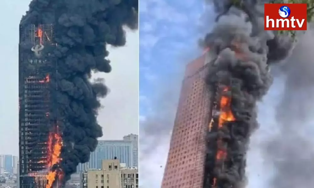 Fire Engulfs Skyscraper in Chinas Changsha City