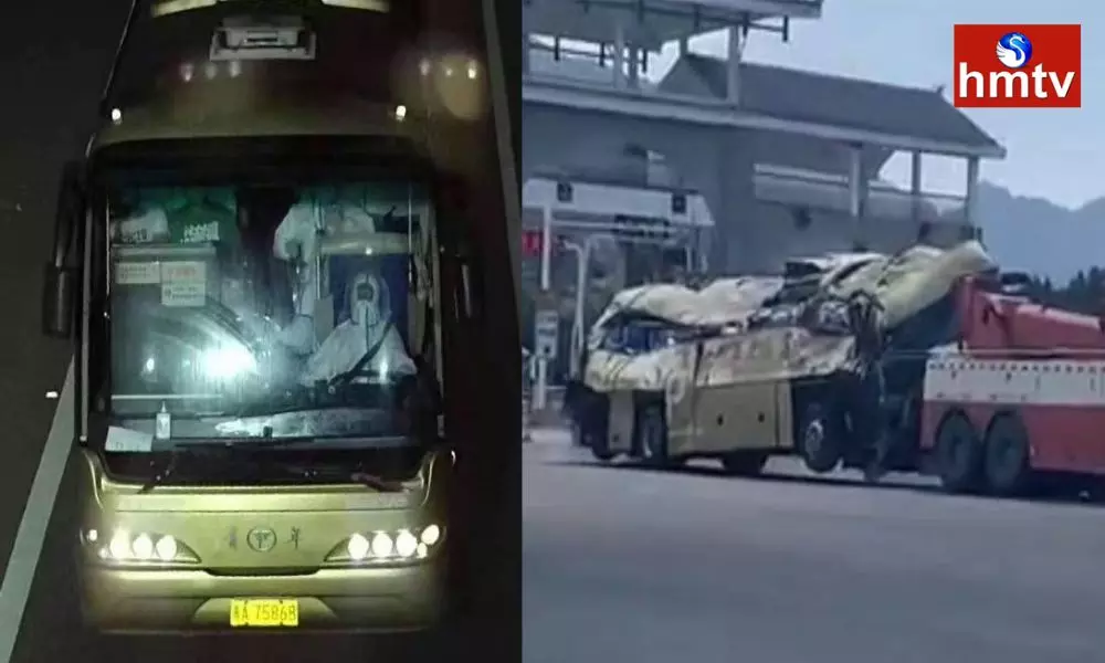 Bus Accident in China | Telugu News