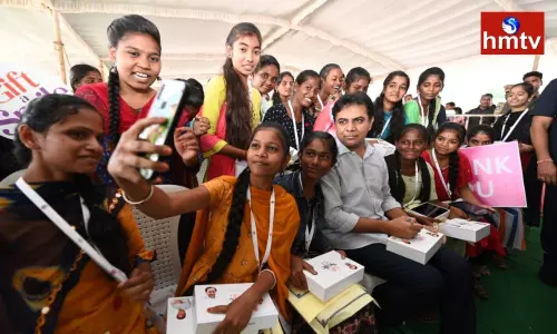 Minister KTR Distributed the Tabs in Rajanna Sircilla District