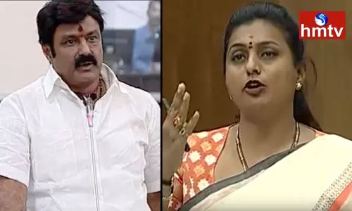 Minister Roja Strong Counter to Balakrishna on Health University Name Issue Minister Roja Strong Counter to Balakrishna on Health University Name Issue