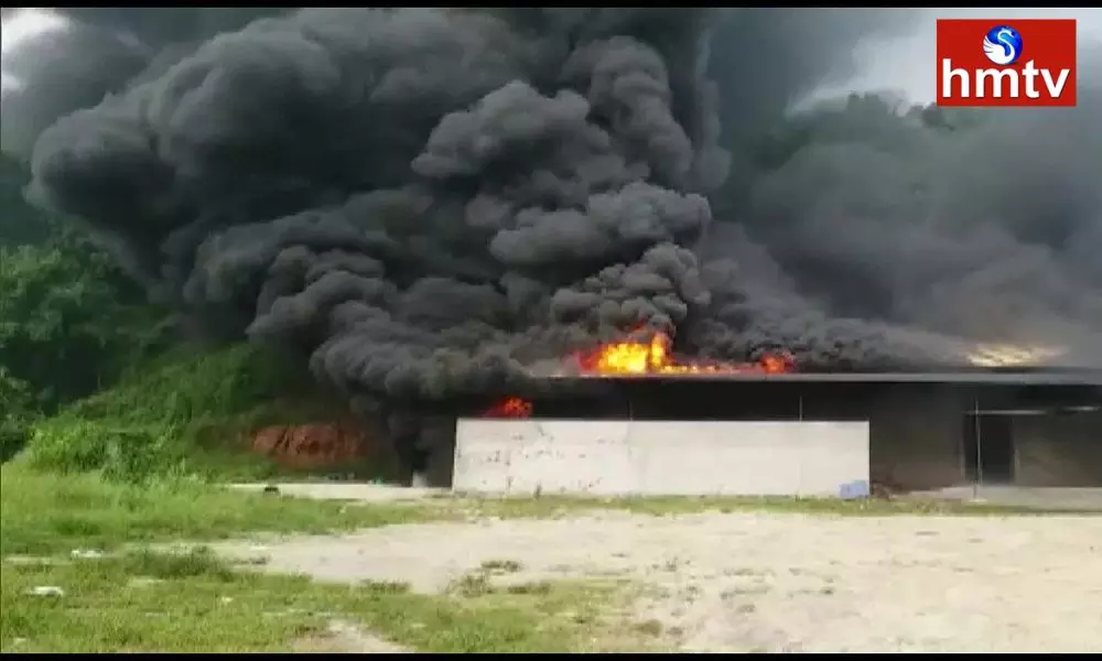 Rubber factory fire Accident in Meghalaya