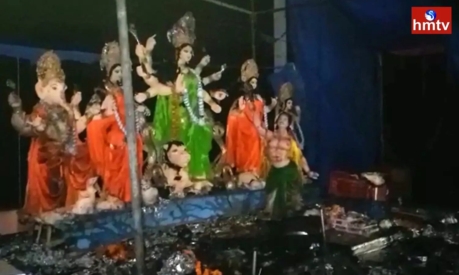Durga Devi Mandapam Fire Incident In Bhadohi Uttar Pradesh