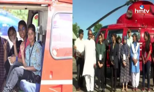 Class 10, 12th Toppers Taken on Helicopter Ride in Chhattisgarh