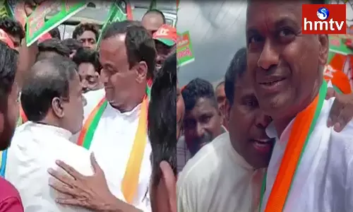 KA Paul Meet BJP Candidate Raj Gopal Reddy KA Paul Meet BJP Candidate Raj Gopal Reddy