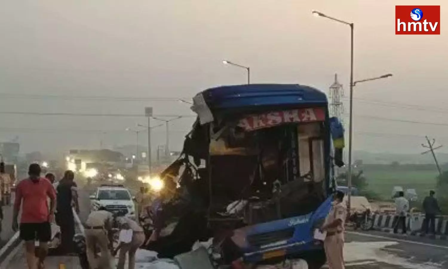 Bus Collides With Container Truck on National Highway in Vadodara