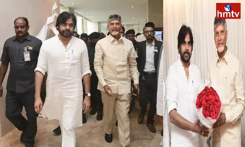 TDP Chief Chandrababu Meet Janasena Chief Pawan Kalyan | AP News TDP Chief Chandrababu Meet Janasena Chief Pawan Kalyan | AP News