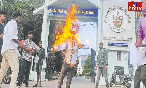 Protest over Pawan Kalyan Comments