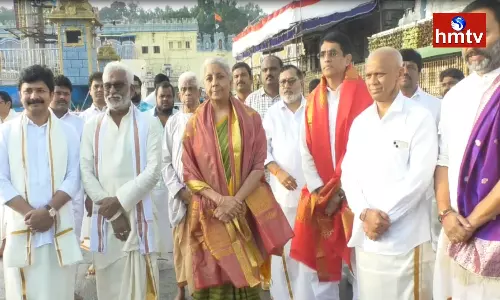 Union Minister Nirmala Sitharaman In Tirumala