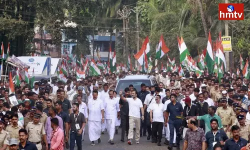 Rahul Bharat Jodo Yatra Entered in Telangana Rahul Bharat Jodo Yatra Entered in Telangana