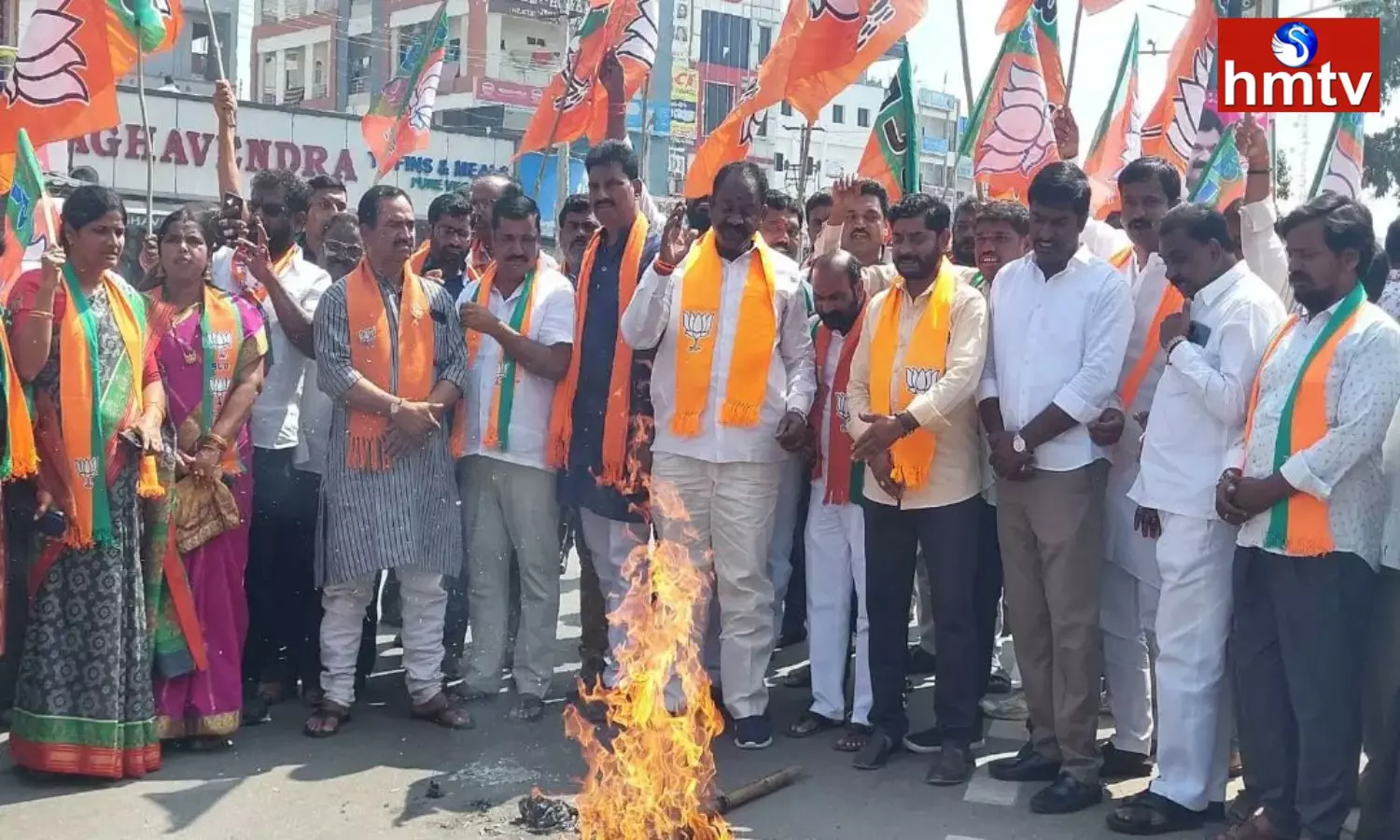 BJP protest in Hastinapuram