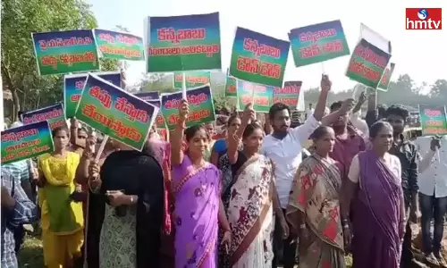 Protest Against YCP MLA In Anakapalli District