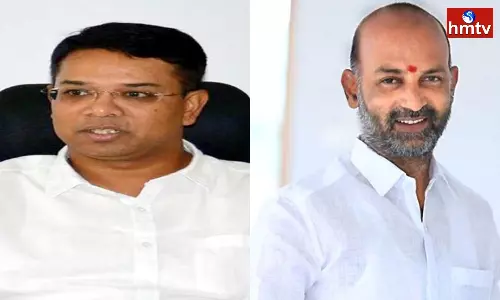 bjp chief bandi sanjay called telangana state election officer vikas raj