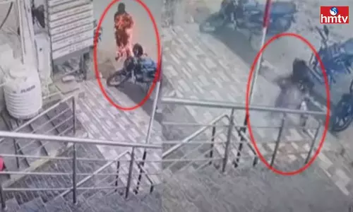 Fire Incident In TRS Bike Rally At Sangareddy