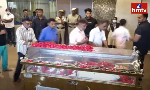 Superstar Krishna Dead Body in Padmalaya Studio