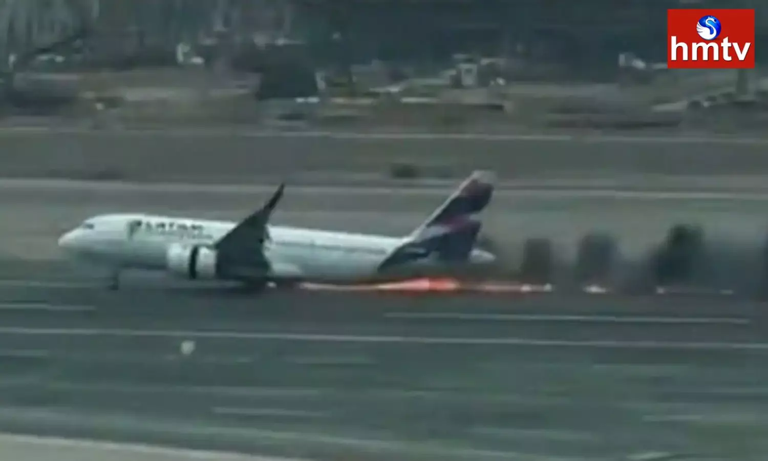Plane Taking Off in Peru Strikes Vehicle on Runway Catches Fire