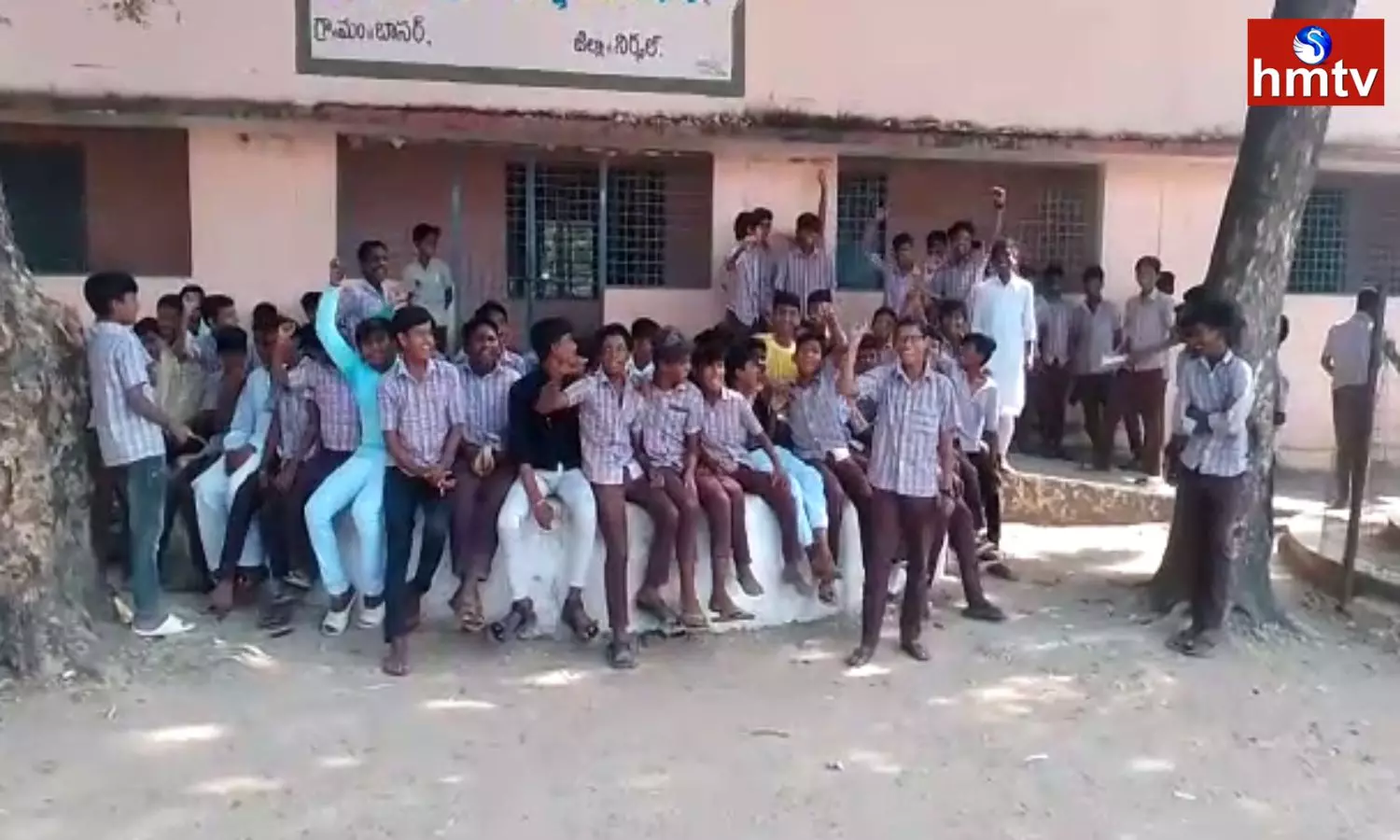 student protest in nirmal district basara government school