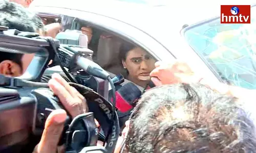 YS Sharmila Arrested in Hyderabad YS Sharmila Arrested in Hyderabad