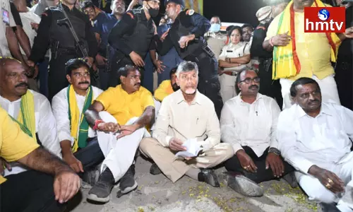 Chandrababu Protest Near Polavaram Project
