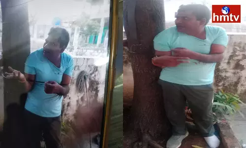 Drunk SI Srinivasulu Goes to Neighbours House, gets Black and Blue Drunk SI Srinivasulu Goes to Neighbours House, gets Black and Blue