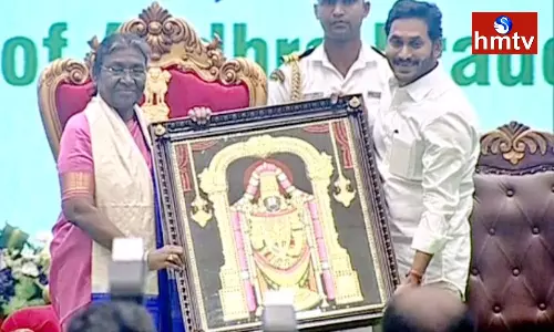 Grand Welcome To Droupadi Murmu In AP Grand Welcome To Droupadi Murmu In AP