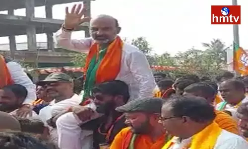 Bandi Sanjay Praja Sangrama Yatra in Nirmal