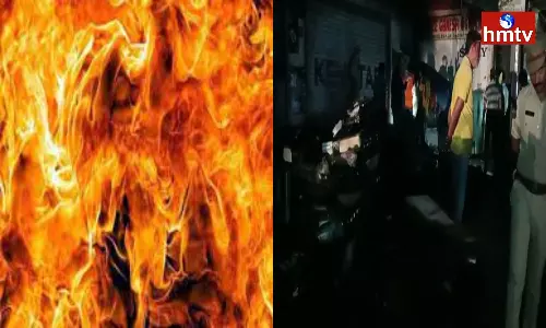 fire broke out in an electronic godown in Nampally