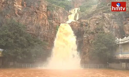 Kapila Theertham WaterFalls Attracts Devotees In Tirupati Kapila Theertham WaterFalls Attracts Devotees In Tirupati