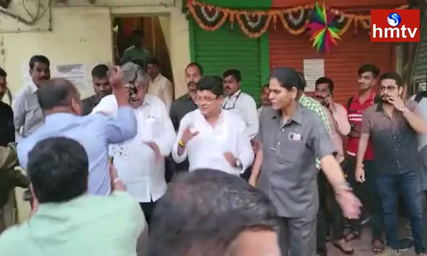 Ink attack on Minister Chandrakant Patil in Maharashtra Ink attack on Minister Chandrakant Patil in Maharashtra