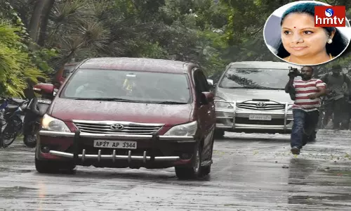 CBI officers Questioning Kavitha In Delhi Liquor Scam CBI officers Questioning Kavitha In Delhi Liquor Scam