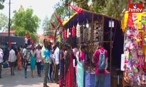 Officials Order to Vacate old Shops in Srisailam Officials Order to Vacate old Shops in Srisailam