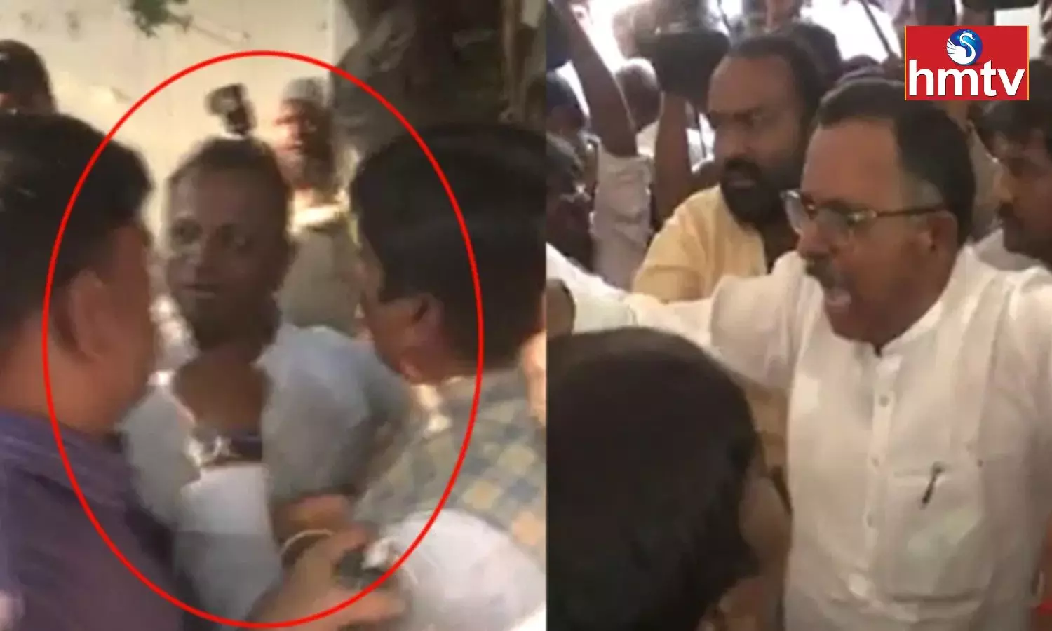 Fighting Between Former MLA Anil and NSUI Activists at Gandhi Bhavan