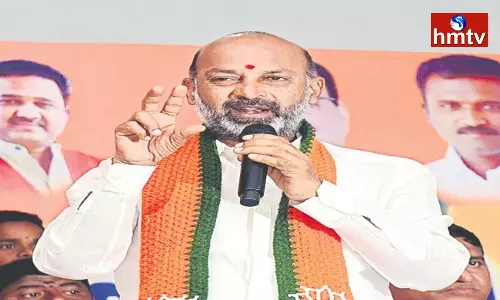 BJP State Chief Bandi Sanjay Fire On BRS Rythu Dharnas