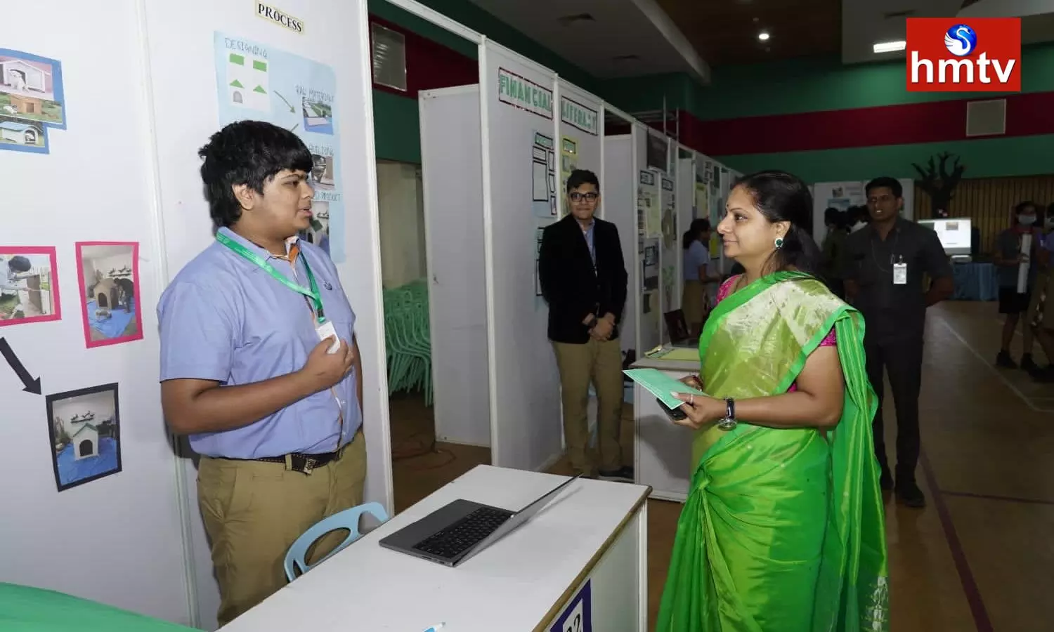 MLC Kavitha Visiting Son Aarya School