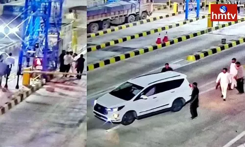 MLA Durgam Chinnaiah Attack Staff Mandamarri Toll Plaza
