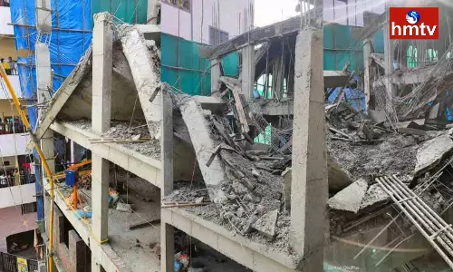Construction Building Collapsed In Kukatpally Hyderabad