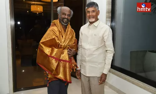 Superstar Rajinikanth Meet Chandrababu