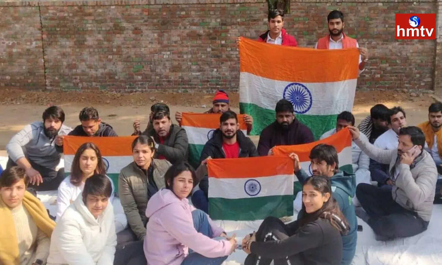 Dharna Of Indian Wrestlers Near Delhi Jantar Mantar