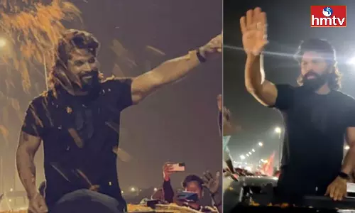 Allu Arjun is in Visakhapatnam for the Shooting of Pushpa 2